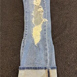 Judy Blue Distressed Cropped Jeans in Blue